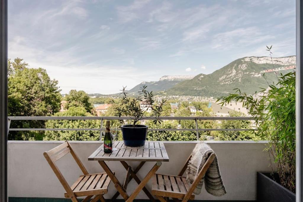 Le Panorama - Vue Lac Et Montagne Avec Parking Annecy Extérieur photo
